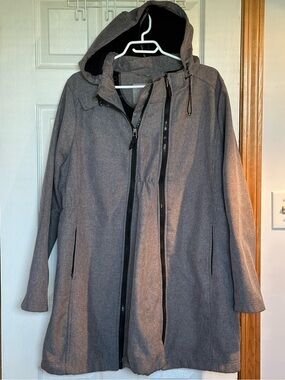 Women’s Thyme Maternity Hooded Grey Coat 🩶🖤🩶
